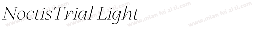 NoctisTrial Light字体转换